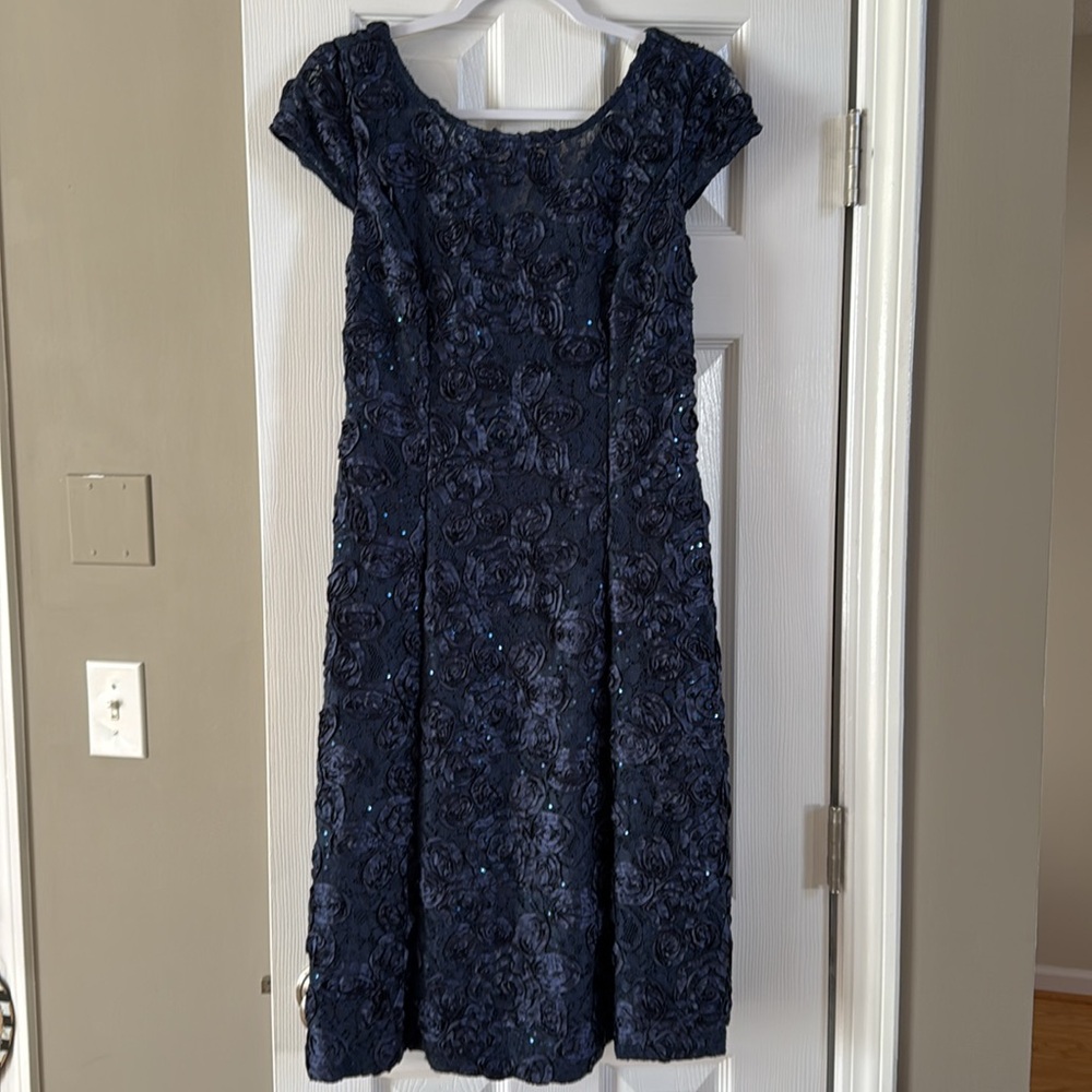 Alex Evenings Navy Gown - Size 10P - Picture 6 of 16